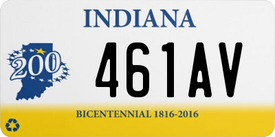 IN license plate 461AV