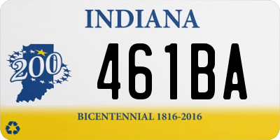 IN license plate 461BA