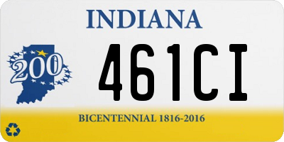 IN license plate 461CI