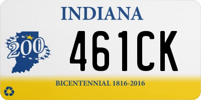 IN license plate 461CK