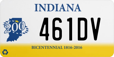 IN license plate 461DV