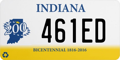 IN license plate 461ED