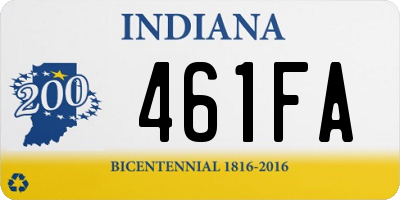 IN license plate 461FA