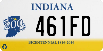 IN license plate 461FD