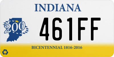 IN license plate 461FF