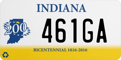 IN license plate 461GA