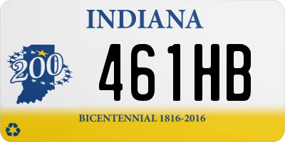 IN license plate 461HB