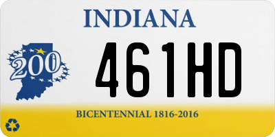 IN license plate 461HD