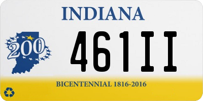 IN license plate 461II