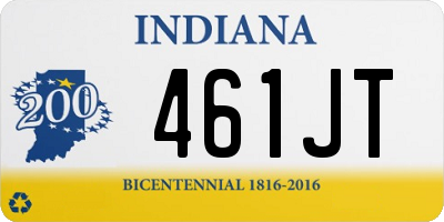 IN license plate 461JT