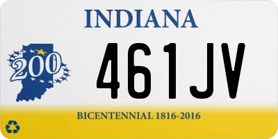 IN license plate 461JV