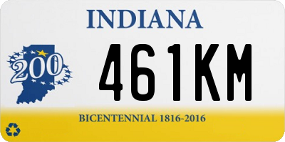 IN license plate 461KM