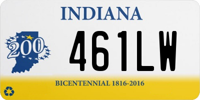 IN license plate 461LW