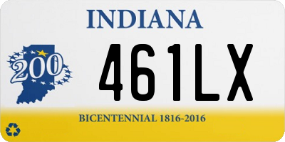 IN license plate 461LX