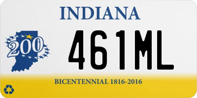 IN license plate 461ML