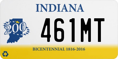 IN license plate 461MT