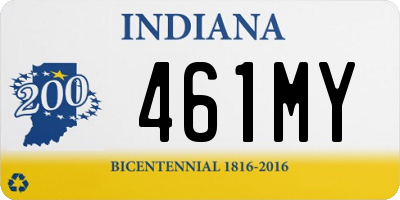 IN license plate 461MY