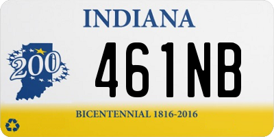 IN license plate 461NB