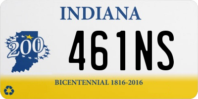 IN license plate 461NS