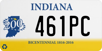 IN license plate 461PC