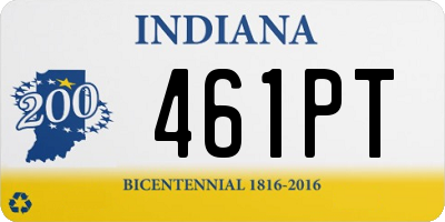 IN license plate 461PT