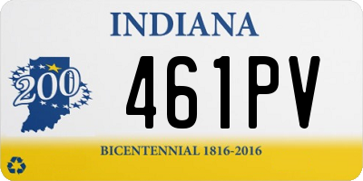 IN license plate 461PV