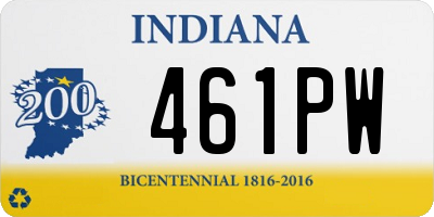 IN license plate 461PW