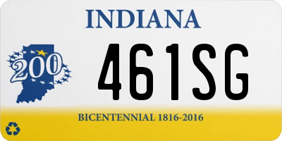 IN license plate 461SG