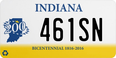 IN license plate 461SN