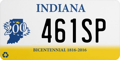 IN license plate 461SP