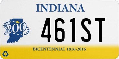 IN license plate 461ST