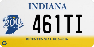 IN license plate 461TI