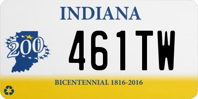 IN license plate 461TW