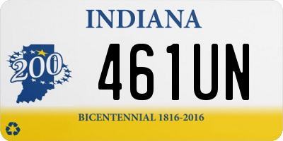 IN license plate 461UN