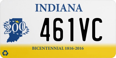 IN license plate 461VC