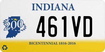 IN license plate 461VD