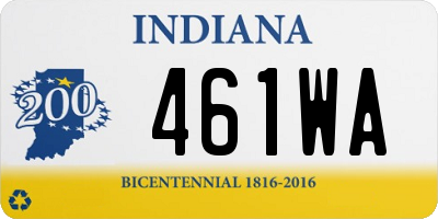 IN license plate 461WA