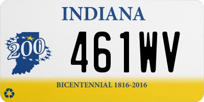 IN license plate 461WV