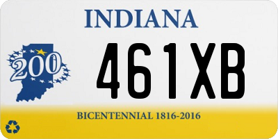 IN license plate 461XB