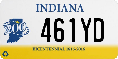 IN license plate 461YD