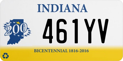 IN license plate 461YV