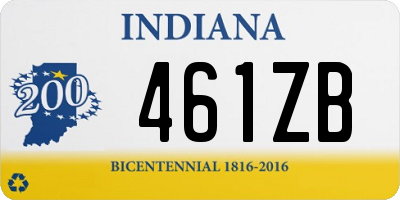 IN license plate 461ZB