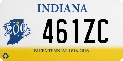 IN license plate 461ZC