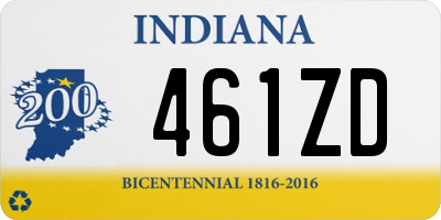 IN license plate 461ZD