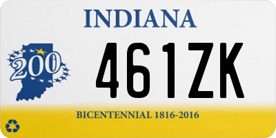 IN license plate 461ZK