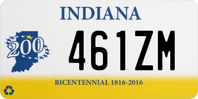 IN license plate 461ZM