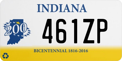 IN license plate 461ZP