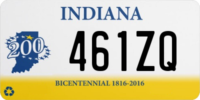 IN license plate 461ZQ