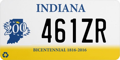 IN license plate 461ZR