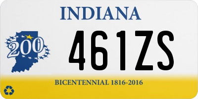 IN license plate 461ZS